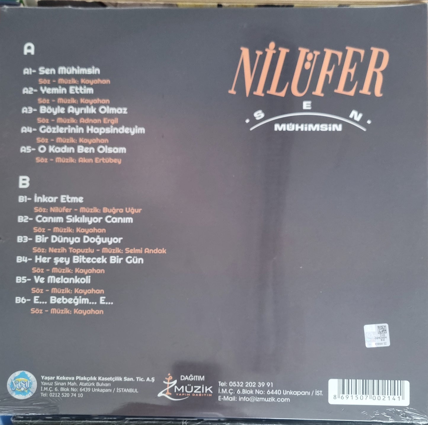 Nilüfer - Sen Mühimsin (Plak)Schallplatte