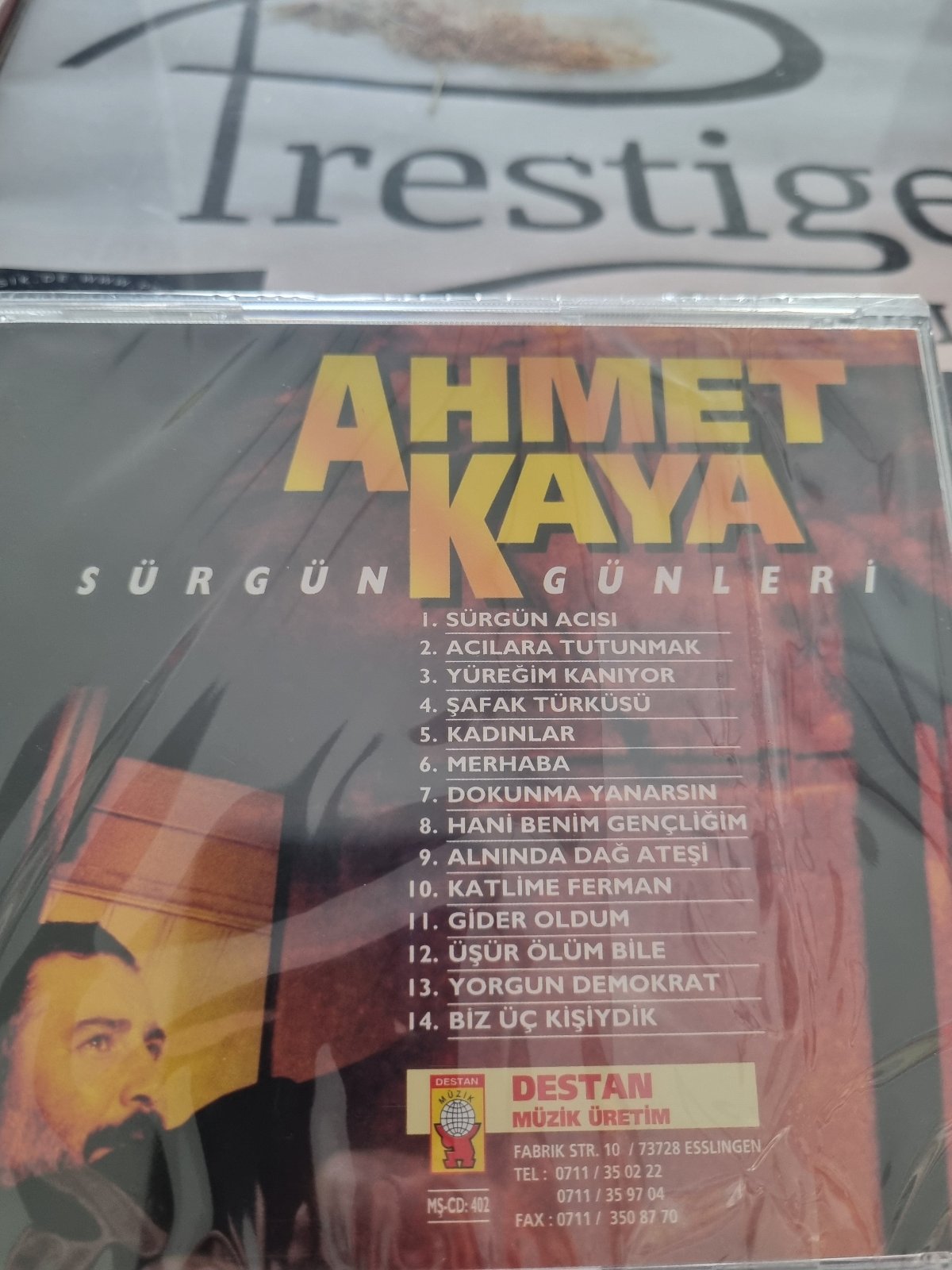 Ahmet Kaya CD | Ahmet Kaya Sürgün Günleri ( Destan Müzik | ALMANYA| Stuttgart | Esslingen | Baski | CD )