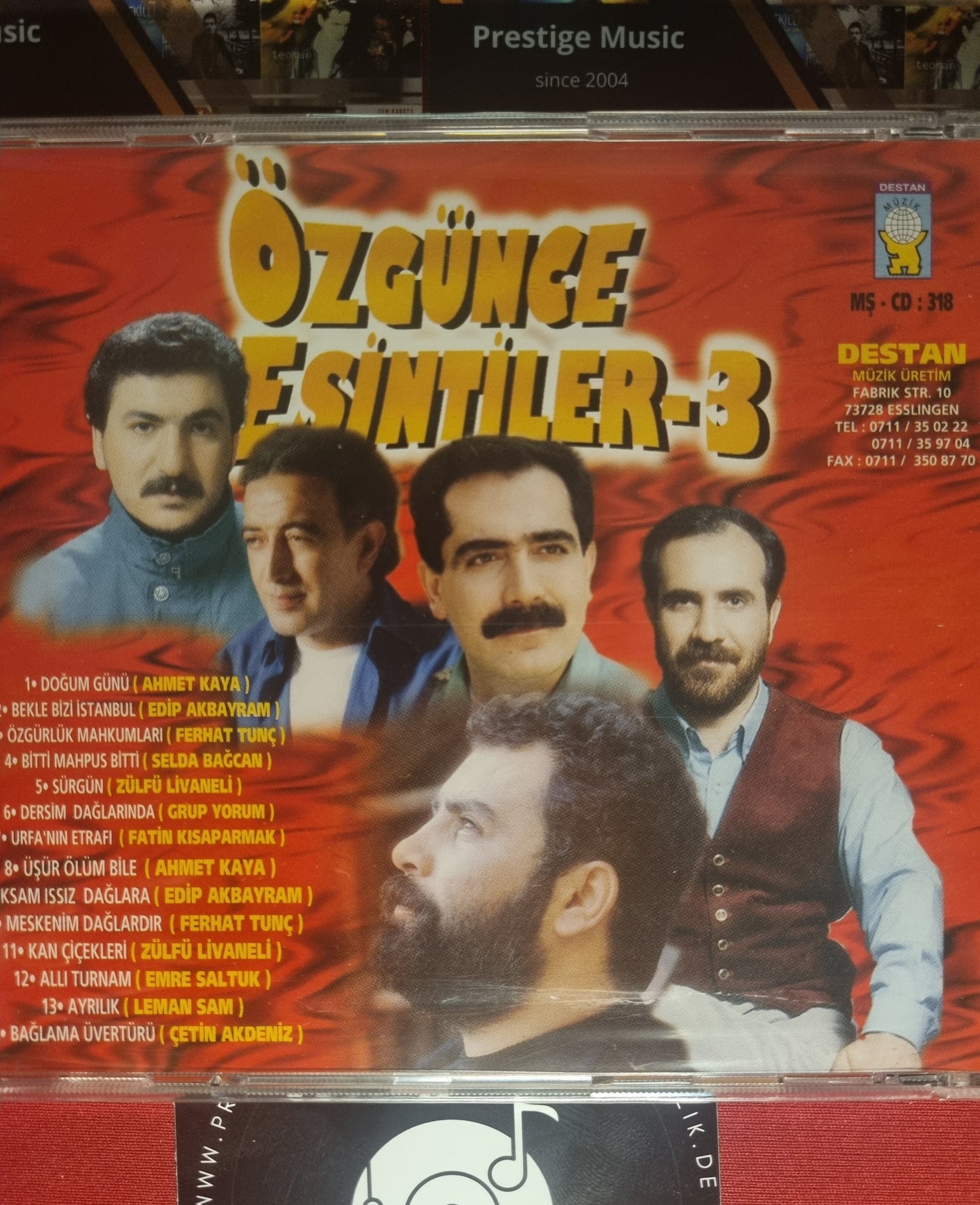 Özgürce Esintiler 3 CD(Almanya-Stuttgart-Esslingen DESTAN Müzik Baski CD)