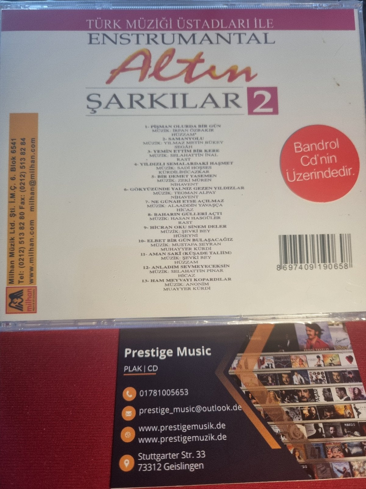 ALTIN ŞARKILAR 2 |Sanat Müziği ( ENSTRUMANTAL | Enstrümantal | Instrümental )Türkçe CD