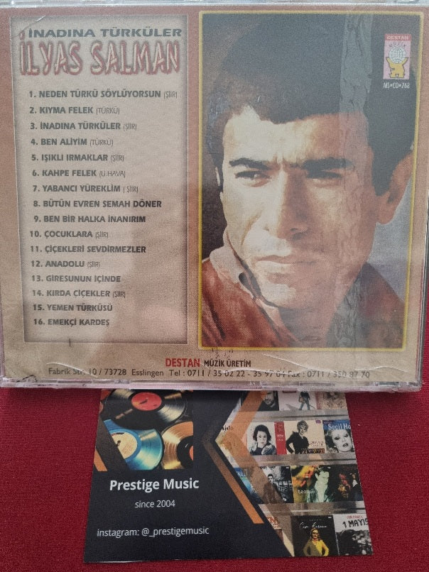 İlyas Salman - İnadına Türküler CD ( Almanya DESTAN Müzik CD )