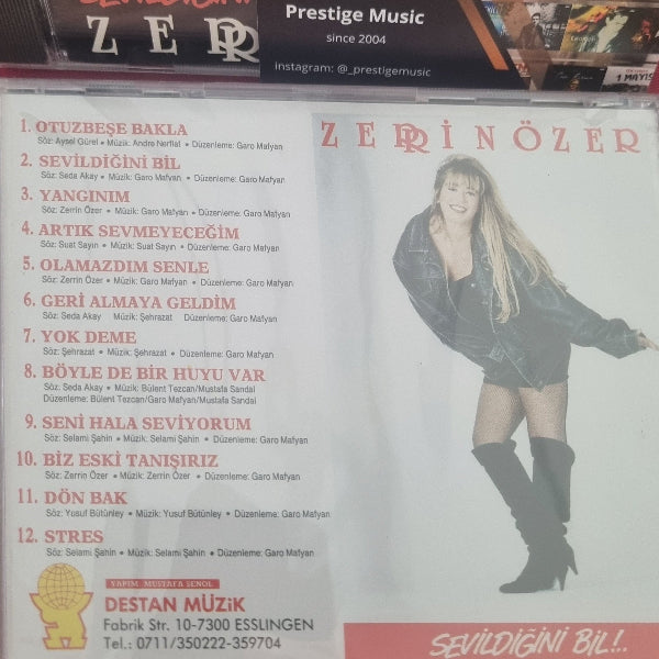 Zerrin Özer sevildiğini bil CD |1991 | Almanya Destan Müzik