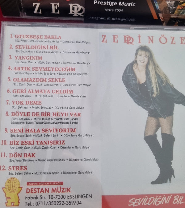 Zerrin Özer sevildiğini bil CD |1991 | Almanya Destan Müzik