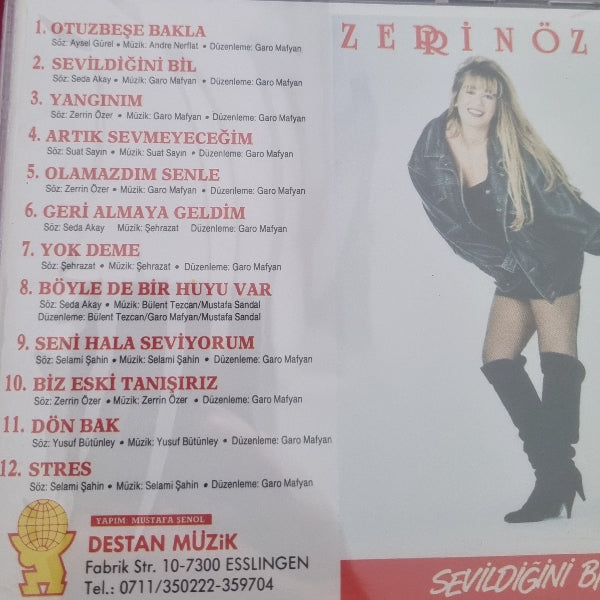 Zerrin Özer sevildiğini bil CD |1991 | Almanya Destan Müzik