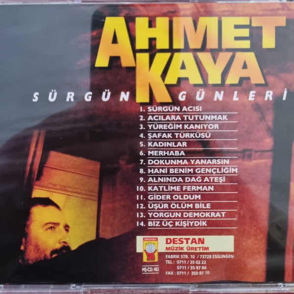 Ahmet Kaya CD | Ahmet Kaya Sürgün Günleri (Destan Müzik) | ALMANYA| Stuttgart | Esslingen | Baski | CD'ler )