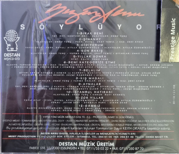 Sezen Aksu - Söylüyor | CD | Almanya | Esslingen | Destan Müzik 1990 CD