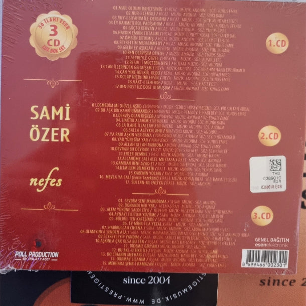 Sami Özer- Nefes-50 İlahi Eser CD | 3 CD |Lux Box Set| ilahi |CD