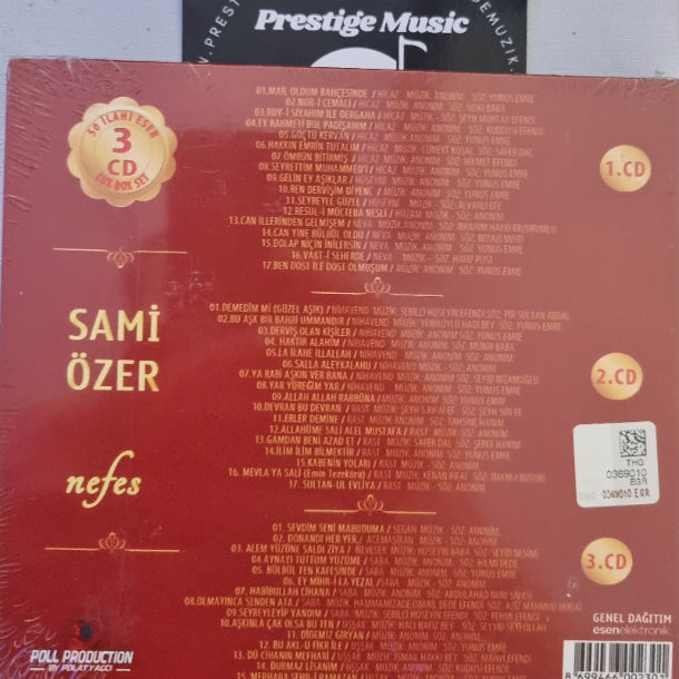 Sami Özer- Nefes-50 İlahi Eser CD | 3 CD |Lux Box Set| ilahi |CD