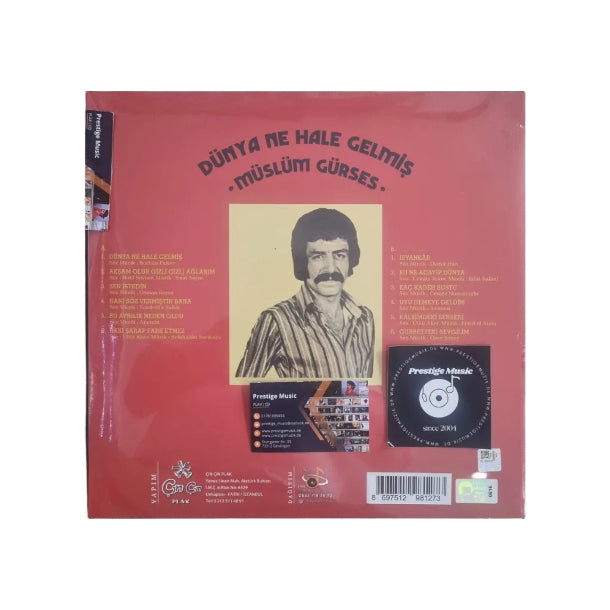 Müslüm Gürses Dünya Ne Hale Gelmiş Plak (Picture Disk) Fotoğraf Baskı Plak