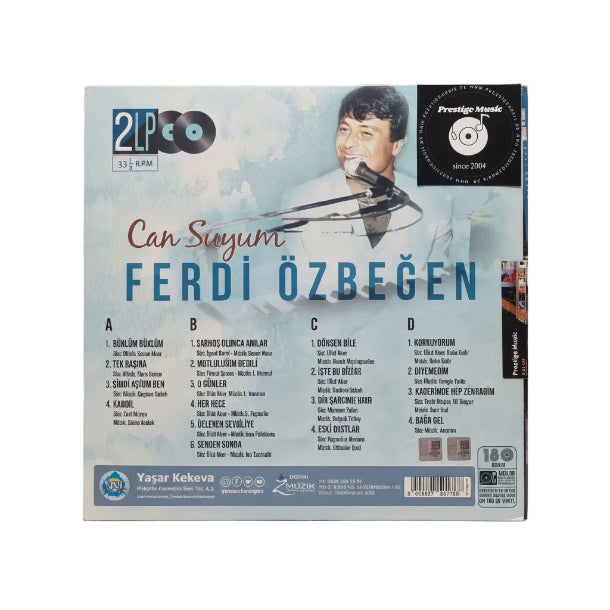 Ferdi Özbeğen - Can Suyum Plak ( 2 LP ) Renkli Plak | 2 LP | taverna müziği | pop | LP