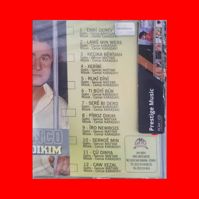 GENCO - PÎROZ DIKIM CD |Genco Prinz Dikim CD | Kürtçe | Kurdische Musik | CD