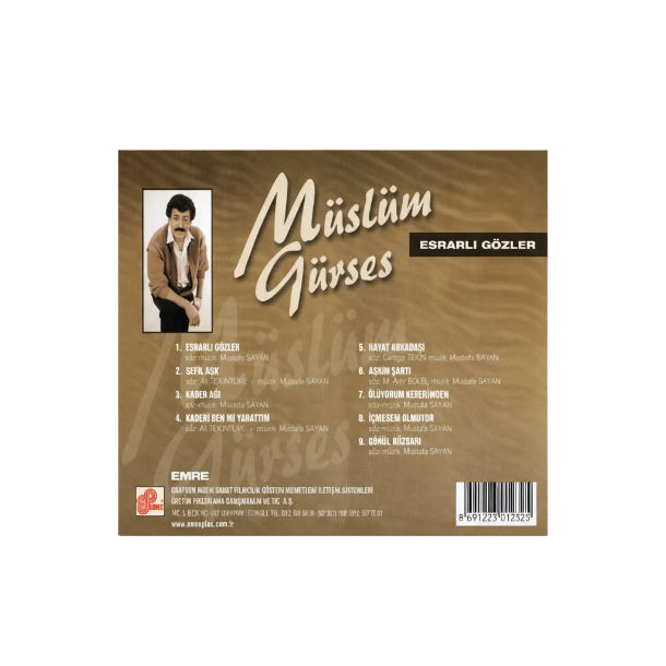 Müslüm Gürses - Esrarlı Gözler CD ( Müslüm Gürses CD )Müslüm Gürses  Esrarli Gözler CD
