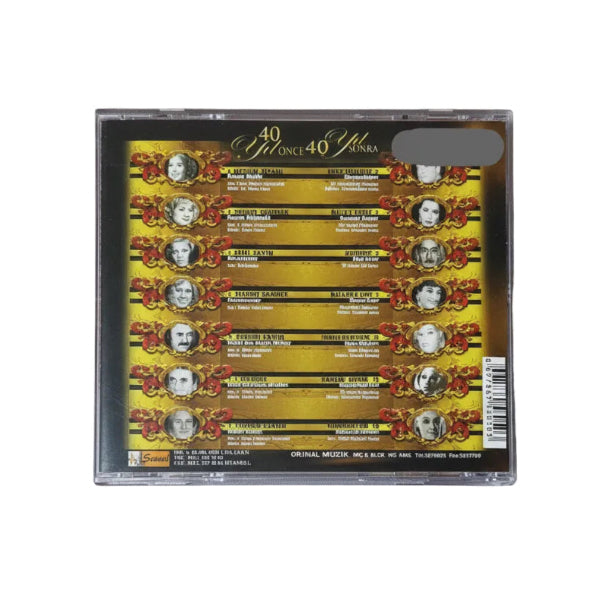 40 Years Before 40 Years After | 40 Yil Önce 40 Yıl Sonra | CD | Türk Sanat | Müziği | CD
