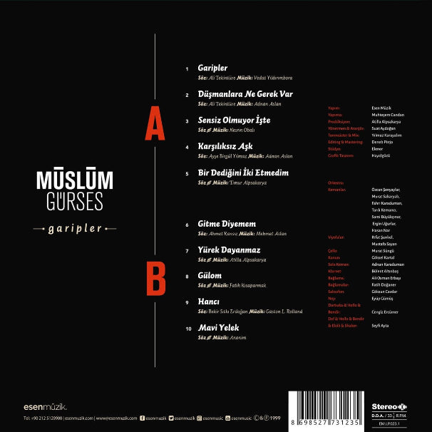 Müslüm Gürses Garipler Plak ( Müslüm Gürses Plak )Garipler  Plak | Schallplatte | LP