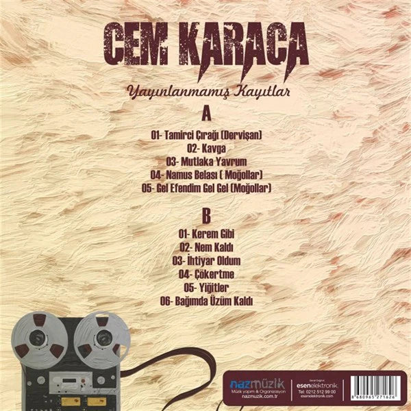 CEM KARACA - Yayinlanmamis Kayitlar - Enstrümantal - Plak - Vinyl - Poster