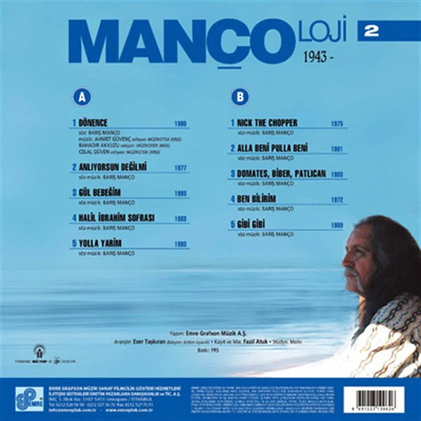 Barış Manço Plak -Baris Manco Plak-Mancoloji- Mançoloji Vol.2 (Plak)