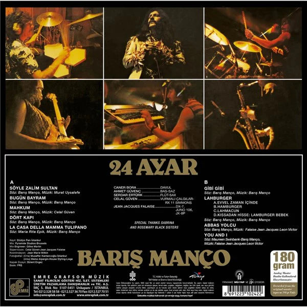 BARIS MANCO - 24 AYAR - Record - Vinyl - Plak