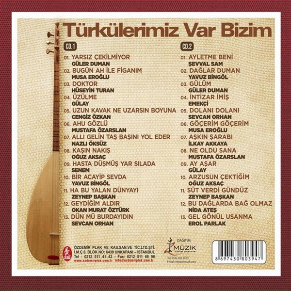 ÖZDEMİR PLAK/ Türkülerimiz Var Bizim 1+2(2 Box Set CD)