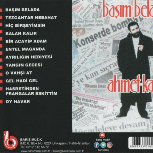 Ahmet Kaya-Başım Belada( CD ) Özgün | Protest Müzik CD