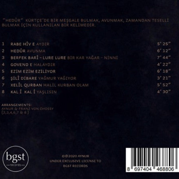 Aynur - Hedür | Solace Of Time CD ( Kürtçe CD) Aynur Hedür Zamanın Tesellisi CD