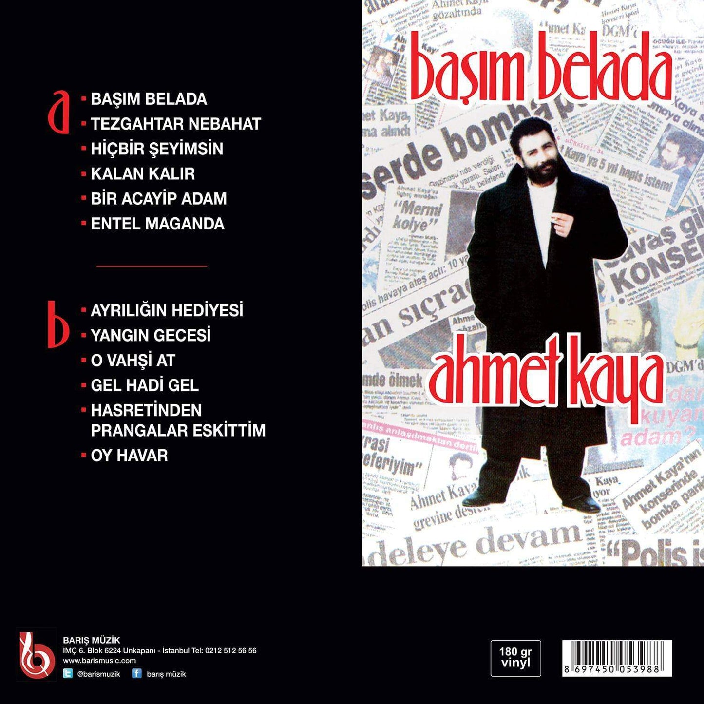 AHMET KAYA - Basım Belada - plak - vinil - poster