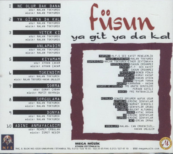 Ya Git Ya Da Kal | CD | füsun | Türkçe CD