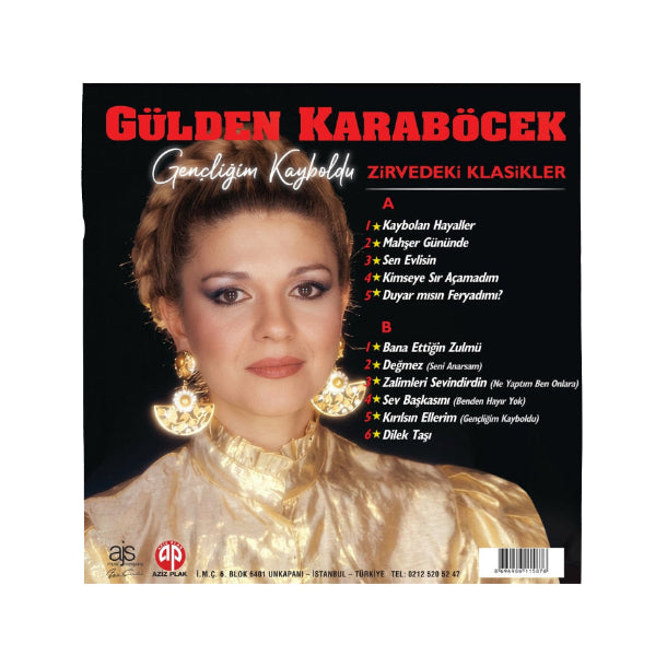 Gülden Karaböcek / Gençliğim Kayboldu - Zirvedeki Şarkılar (Plak) LP | Arabesk / Türk Sanat Müziği | fantezi | Plak