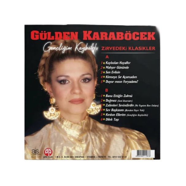 Gülden Karaböcek / Gençliğim Kayboldu - Zirvedeki Şarkılar (Plak) LP | Arabesk / Türk Sanat Müziği | fantezi | Plak