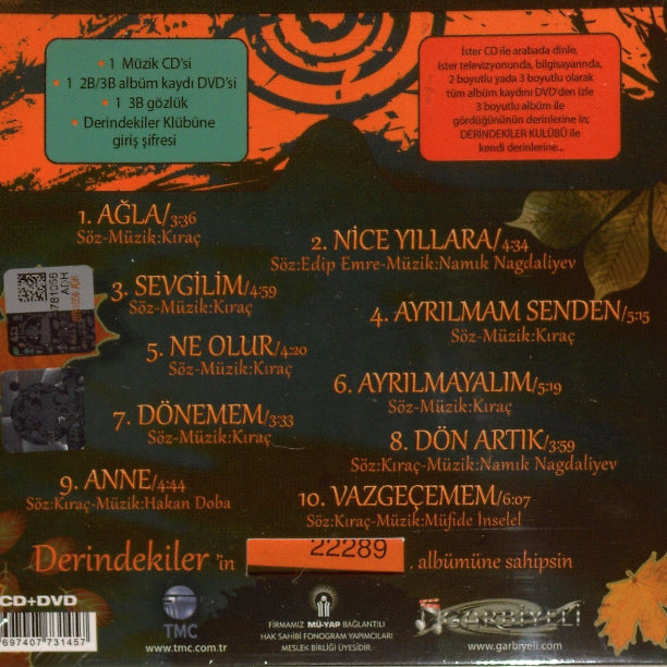 Kıraç - Derindekiler (CD) Kirac | Kıraç | CD | Türkçe | Rock | Türkischer Rock CD