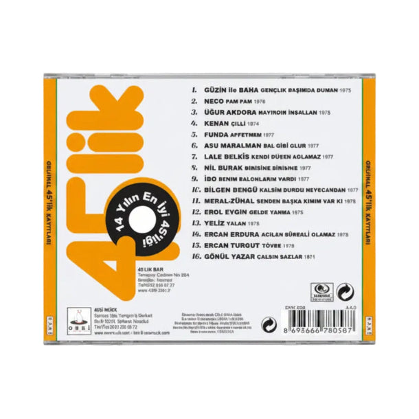 45' lik CD | 14 Yılın En İyi 45'liği (Türkce CD | POP CD)