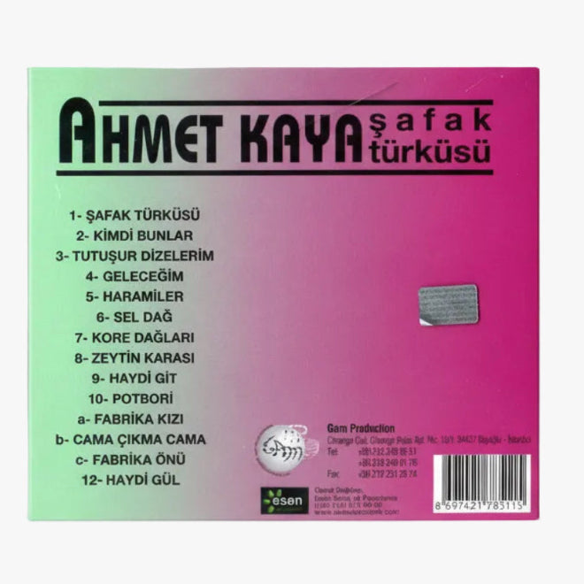 Ahmet Kaya Şafak Türküsü CD | Türk Halk | Özgün | Protest | Müzik | CD |Türkçe CD