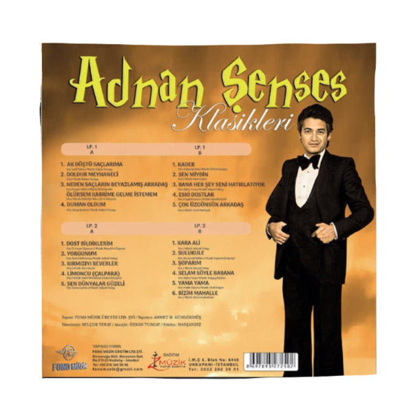 Adnan Şenses - Klasikleri 1976-2006 (2 Plak) Adnan Şenses Klasikler Plak (1976-2006 Plak)