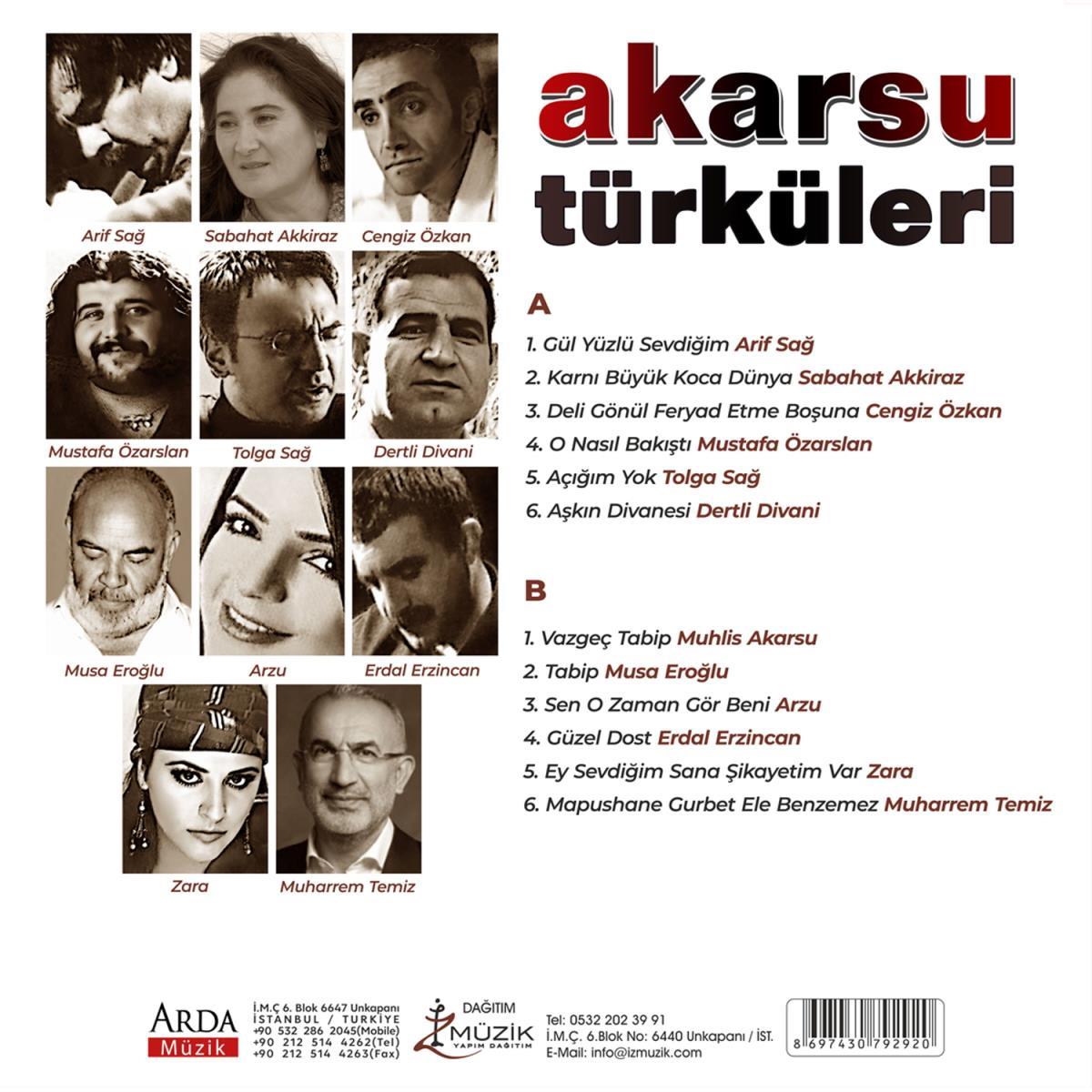 AKARSU TÜRKÜLERİ - plak - vinil - poster