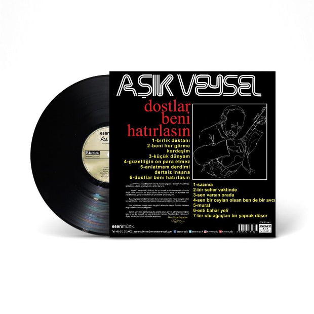 Aşık Veysel - Dostlar Beni Hatırlasın ( Plak ) Schallplatte | LP | Türk Halk