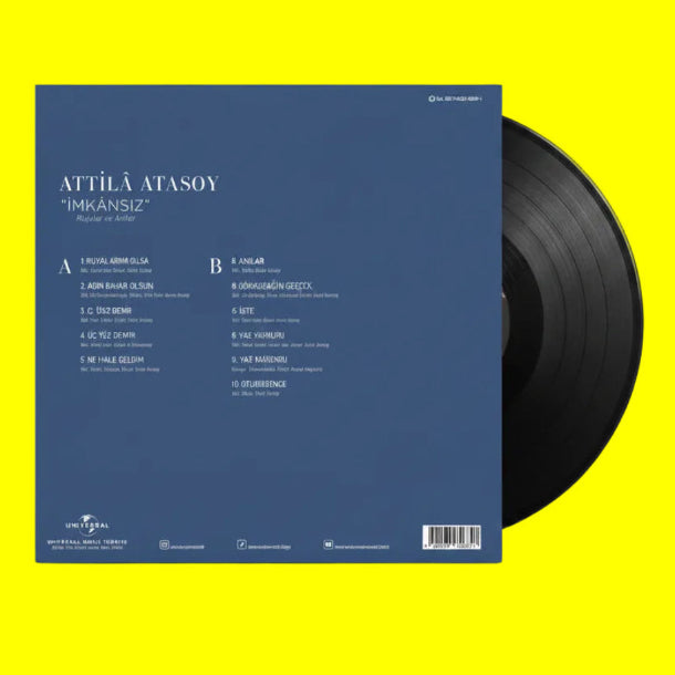 Attila Atasoy - Imkansız/rüyalar ve Anılar (Plak) Attila Atasoy İmkansız Plak(Rüyalar ve Anılar) LP