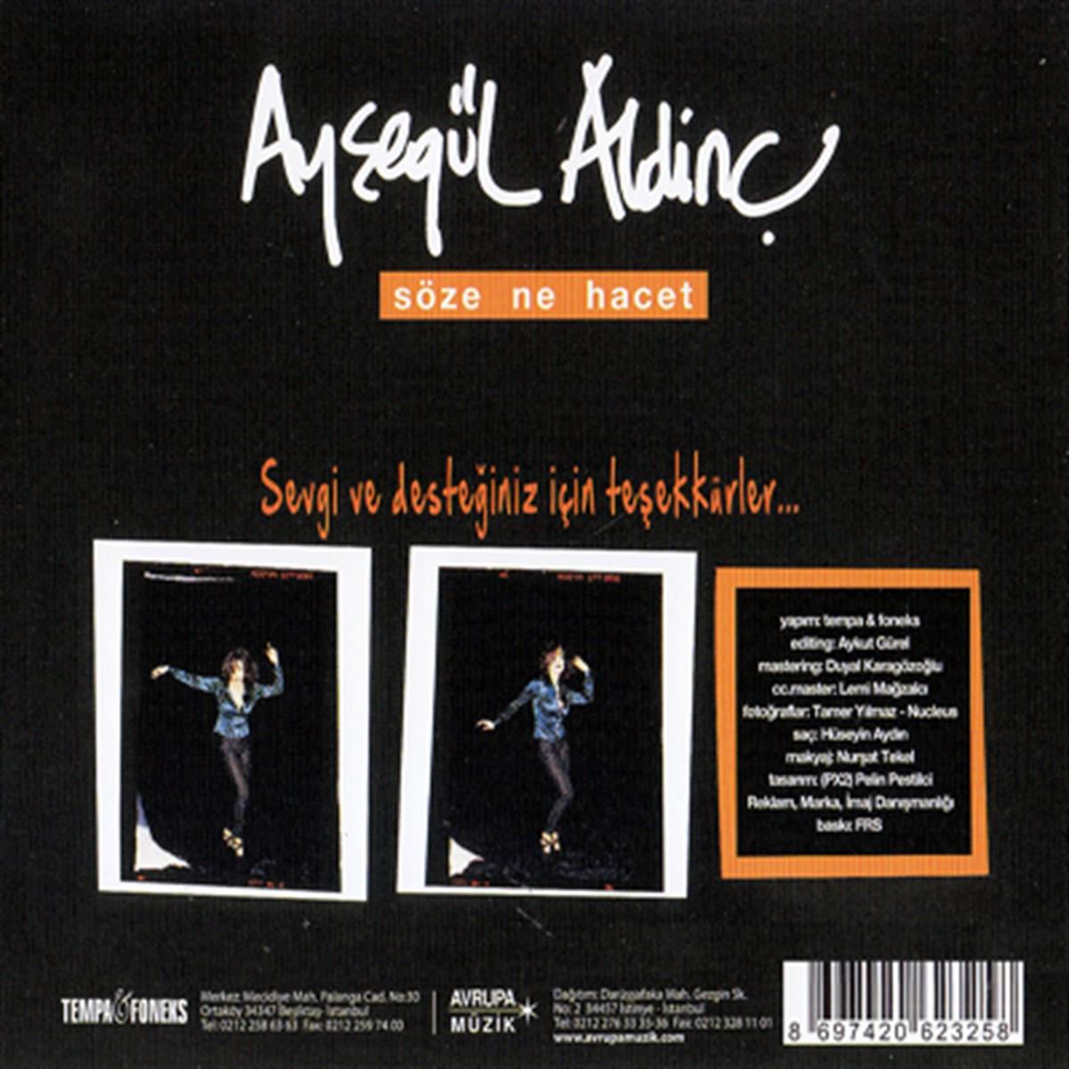 Ayşegül Aldinç - Söze Ne Hacet (CD)