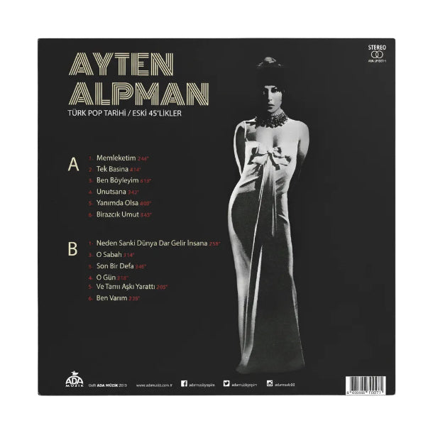 Ayten Alpman - Türk Pop Tarihi / Eski 45'likler ( Plak)Ayten Alpman Türk Pop Tarihi / Eski 45'likler Plak | LP