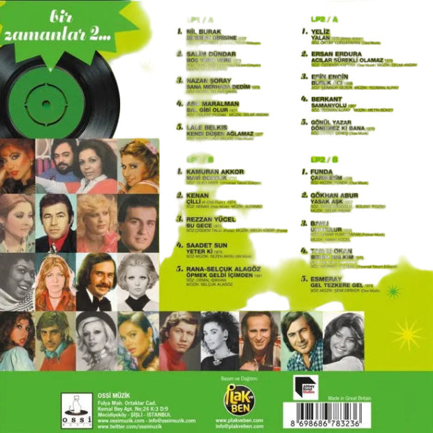 Bir Zamanlar | Vol 2 | Çeşitli Sanatçılar | Plak (2 Plak) Türkce Plak| Pop |Schallplatte | LP