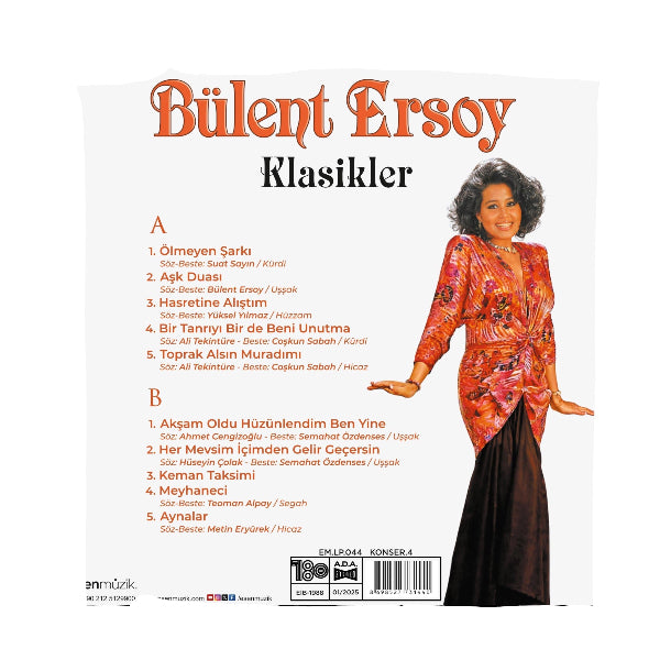 Bülent Ersoy - Klasikler (Plak) Bülent Ersoy Klasikleri Plak | Türkische Kunstmusik | Schallplatte | LP