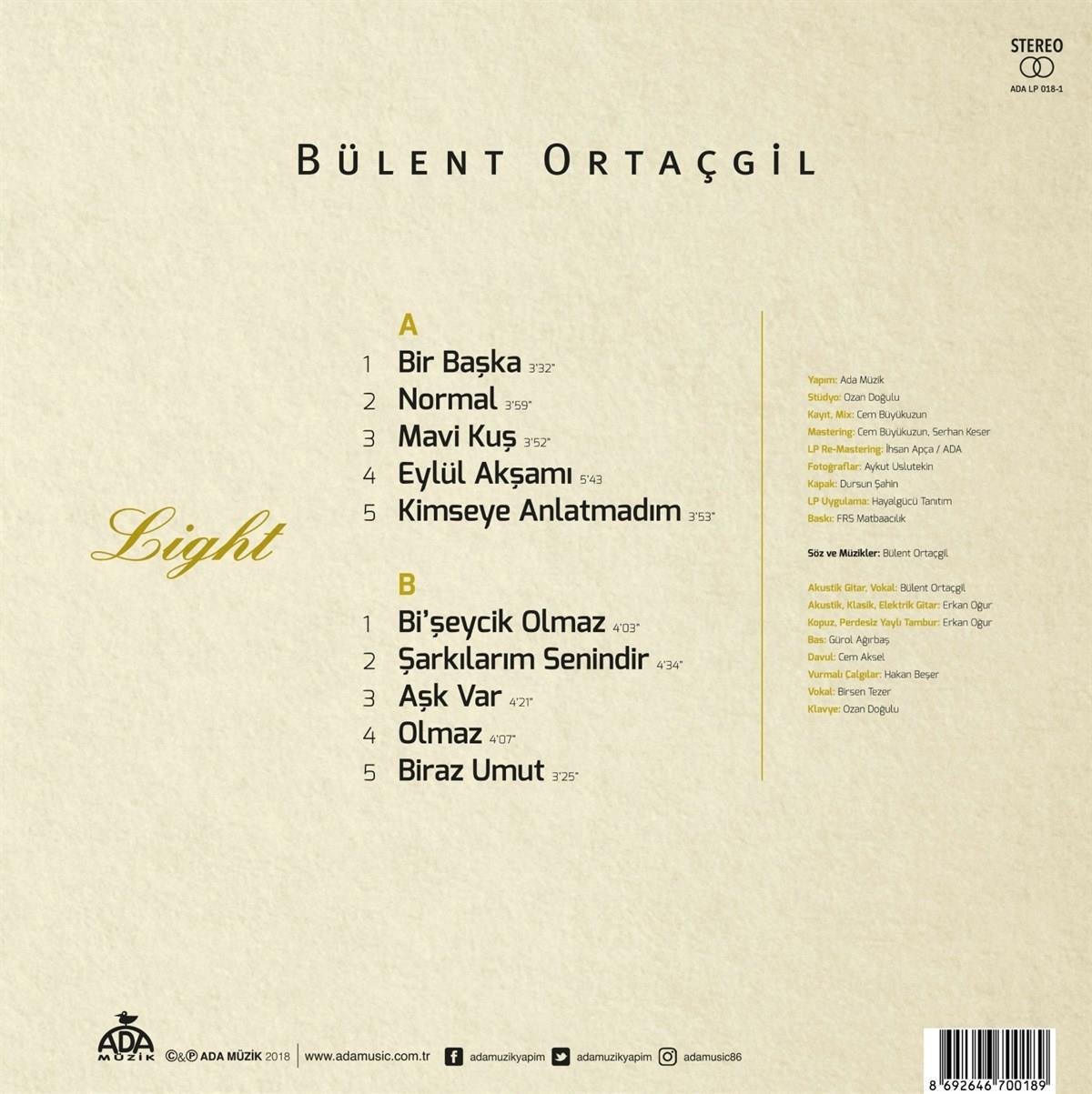 Bülent Ortaçgil -Bülent Ortacgil- Light (Plak)Schallplatte