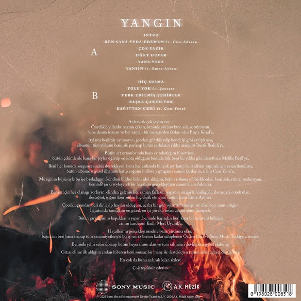 Çağan Şengül - Yangın ( Plak )Türkçe POP | Plak | Schallplatte | LP