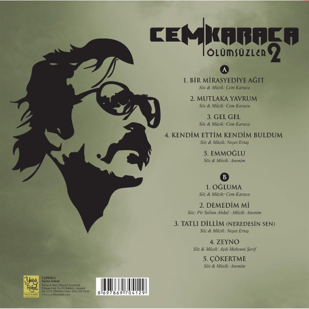 Cem Karaca - Ölümsüzler 2 (Anadolu Rock Plak) Cem Karaca Plak | Ölümsüzler Plak