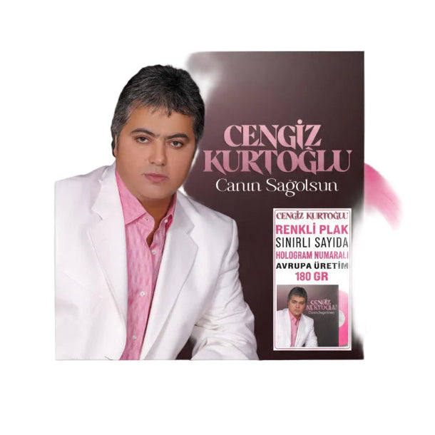 Cengiz Kurtoğlu -Canın Sağolsun Plak (Renkli Limitli Baskı Plak) Türkçe | Arabesk | Plak