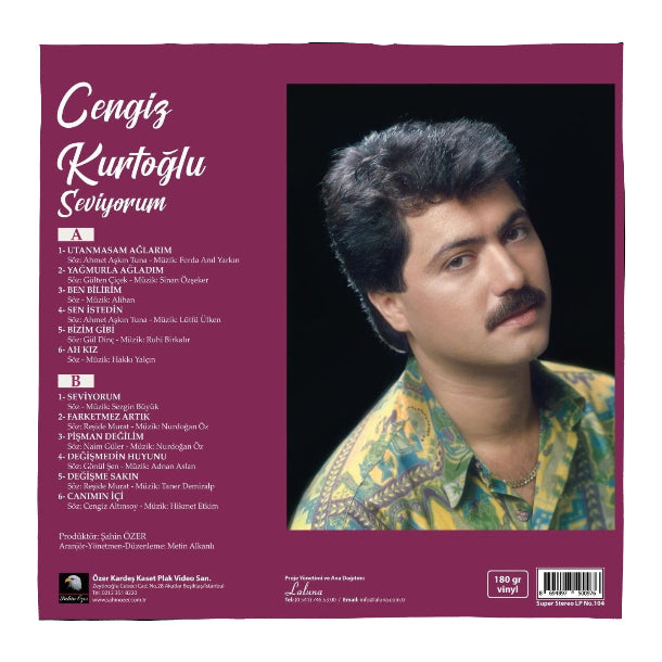 Cengiz Kurtoğlu - Seviyorum (Plak) Cengiz Kurtoğlu Utanmasam Ağlarım Plak | LP