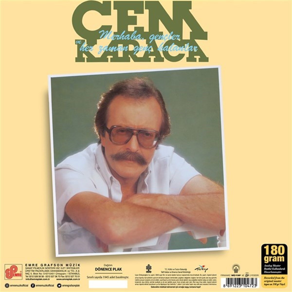 CEM KARACA - Merhaba, gençler ve her zaman genç kalanlar - plak - vinil - poster - 2 LP