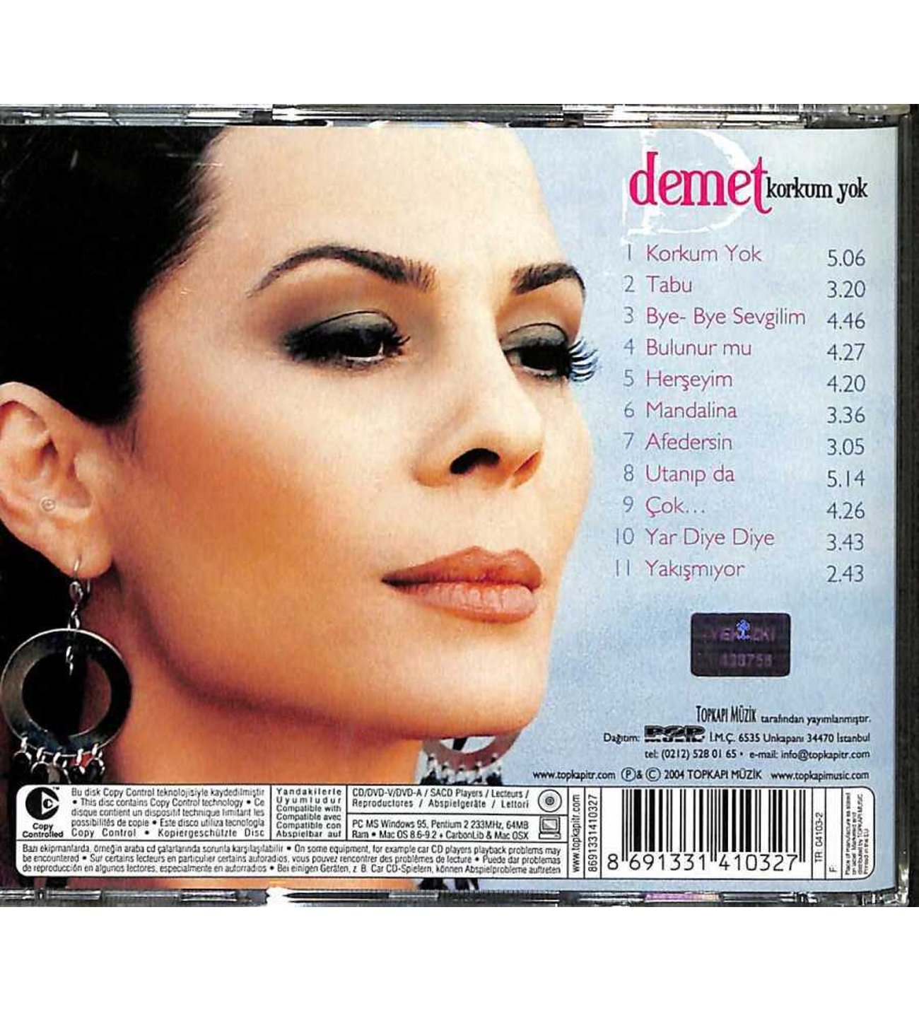 Topkapı Müzik/Demet -Korkum Yok Audio CD