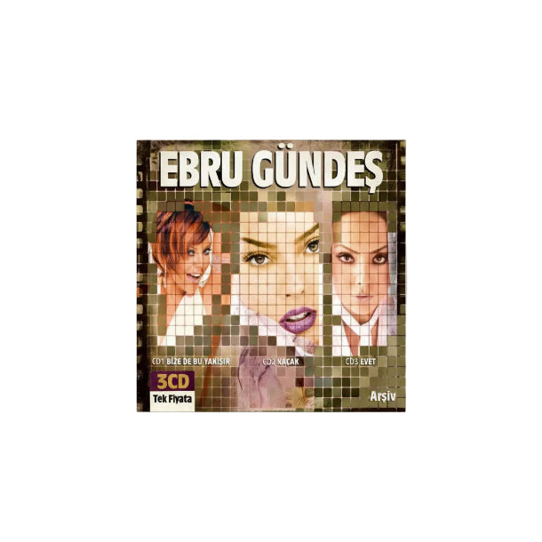 Ebru Gündeş - Arşiv CD( 3 CD Tek Fiyat ) Ebru Gündes CD | Bize de Bu Yakışır | Kacak |Kaçak | Evet | Albüm | CD