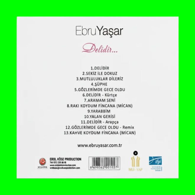 Ebru Yaşar - Delidir CD | Ebru Yaşar Delidir CD | Türkçe Arabesk | CD