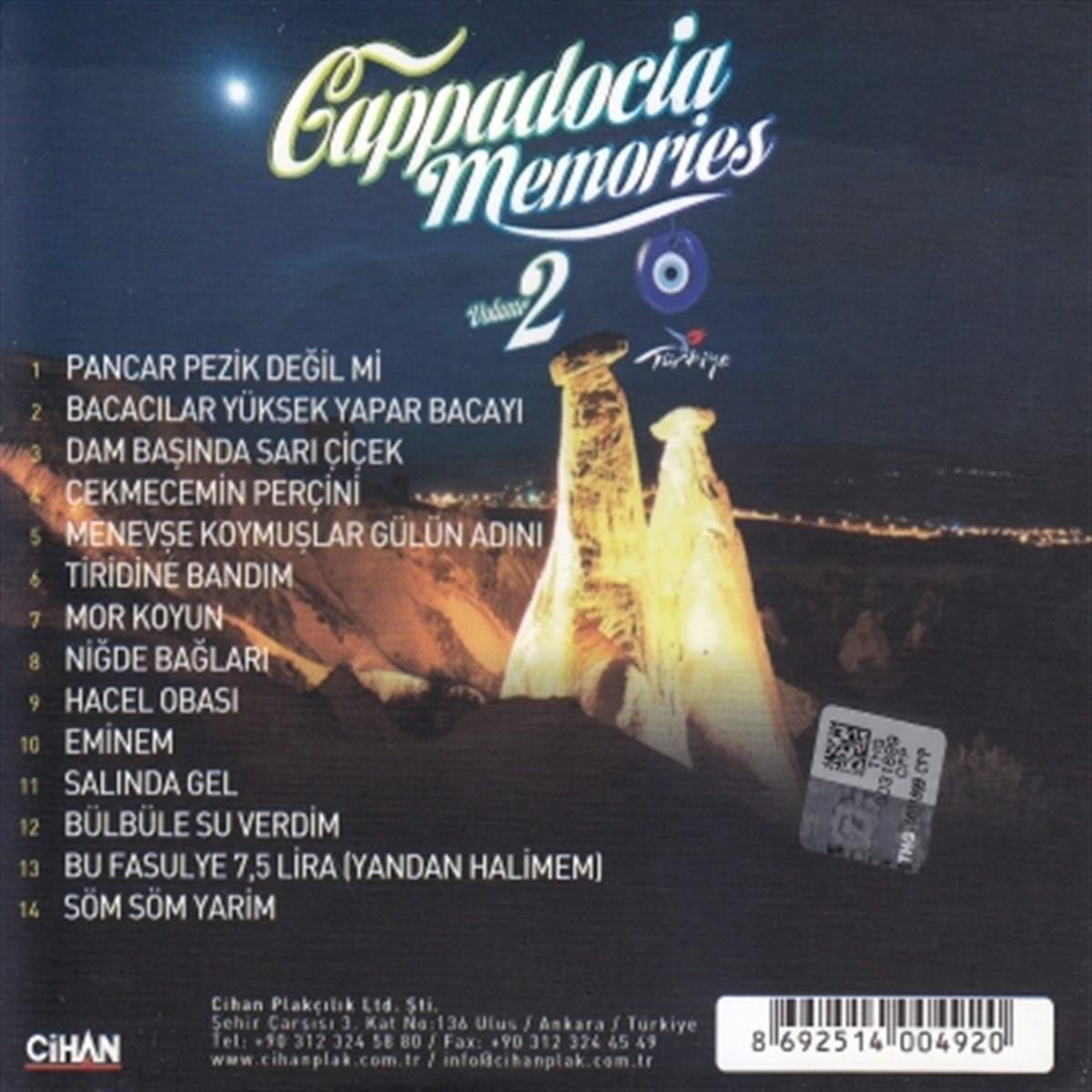 CAPPADOCIA MEMORIES Volume 2 - Project by Ercan Erol - Instrumental - CD