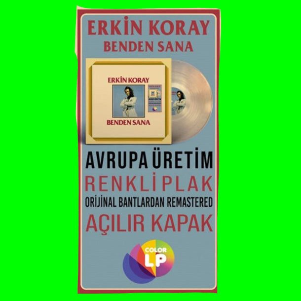 Erkin Koray - Benden Sana (Renkli Plak)Türkischer Rock | Türkçe Rock | Türk Rock | Anadolu Rock | Plak | LP